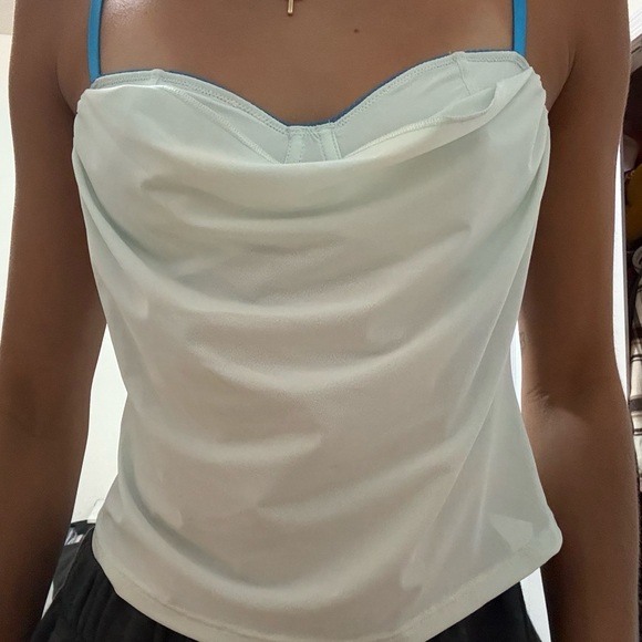 Urban outfitters out from under mesh balconnette tank top, aqua blue size S - Picture 3 of 5